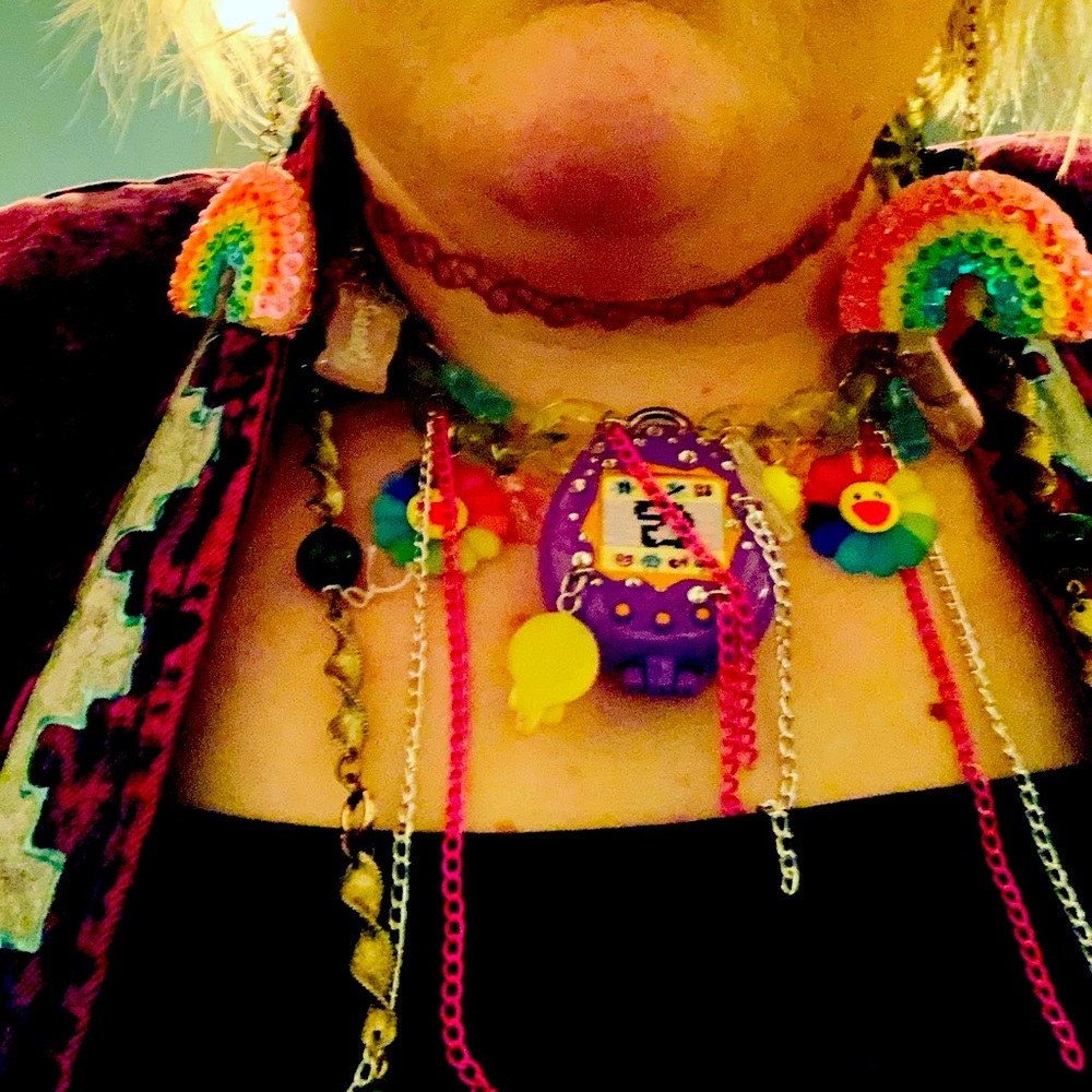 Vintage Tamagotchi Charm Necklace